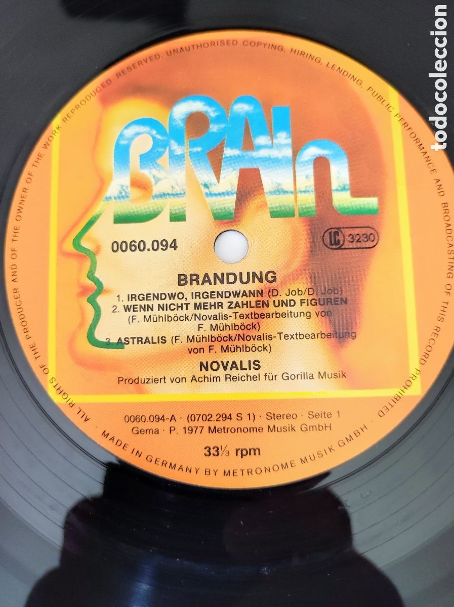 Discos de vinilo: NOVALIS - BRANDUNG (1977) - Foto 5