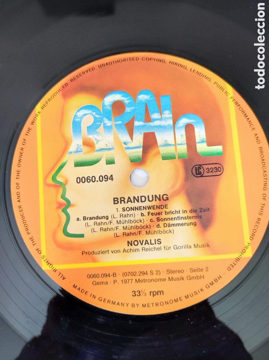 Discos de vinilo: NOVALIS - BRANDUNG (1977) - Foto 6