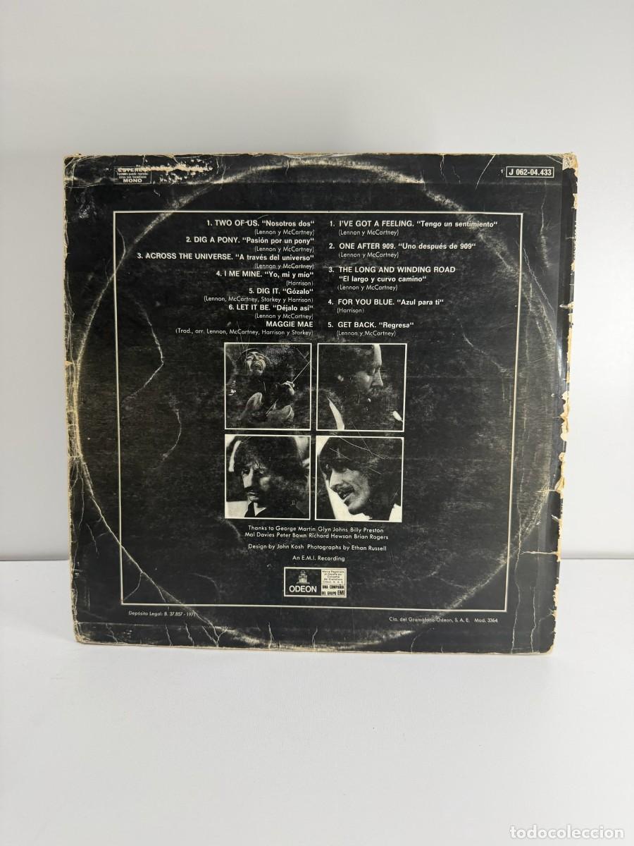 Discos de vinilo: THE BEATLES (LP) LET IT BE - A&Ntilde;O 1971 - Foto 2