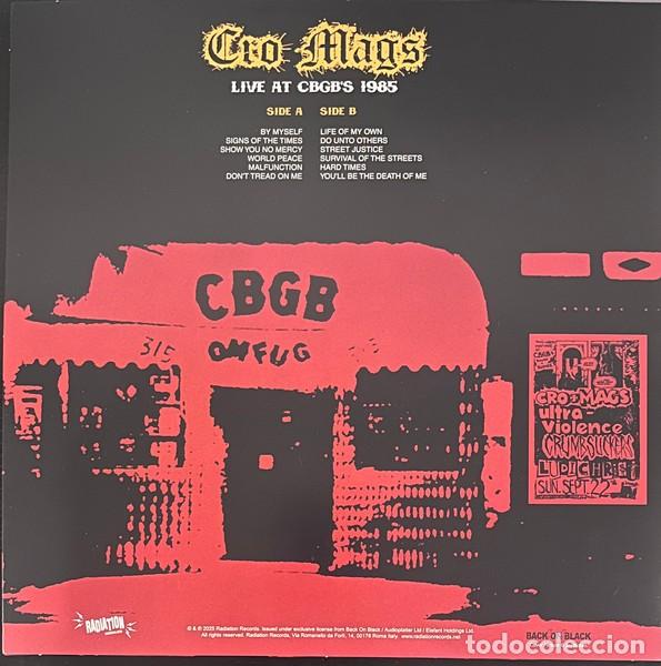 Discos de vinilo: Cro-Mags &ndash; Live At CBGBs 1985 LP - Foto 2