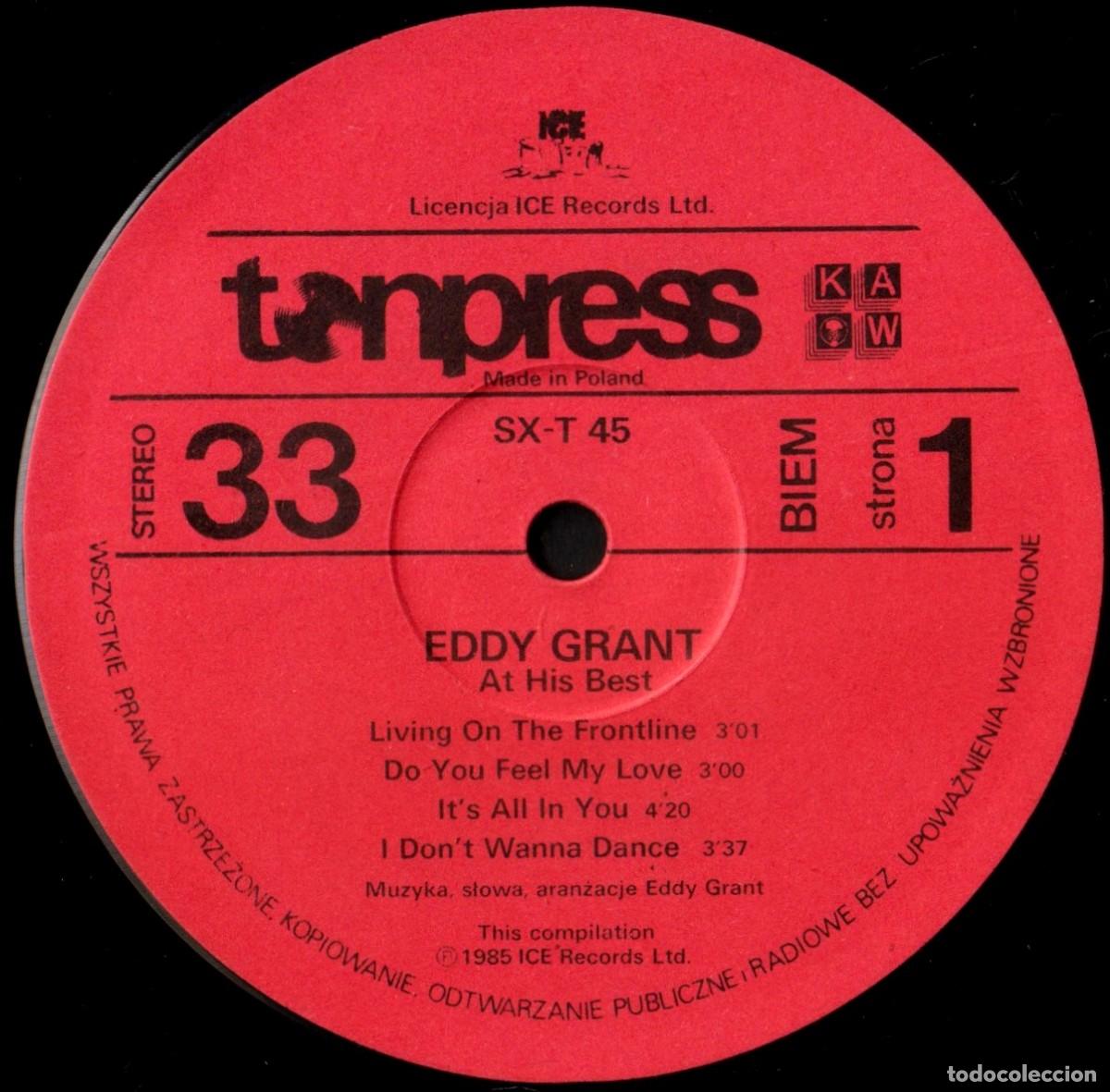 Discos de vinilo: [LP VINILO]. EDDY GRANT. AT HIS BEST. - Foto 4