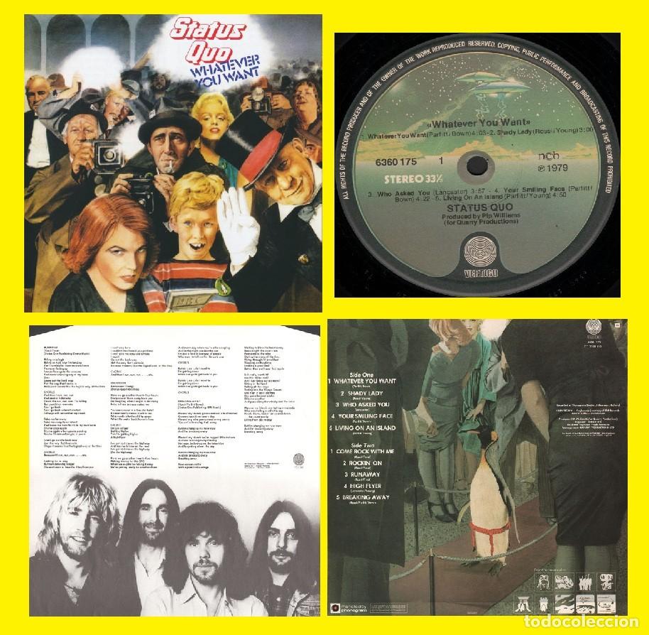 Discos de vinilo: STATUS QUO - whatever you want 1979, Francis Rossi GUITAR, ORG EDIC VERTIGO + ENCARTE, EXC