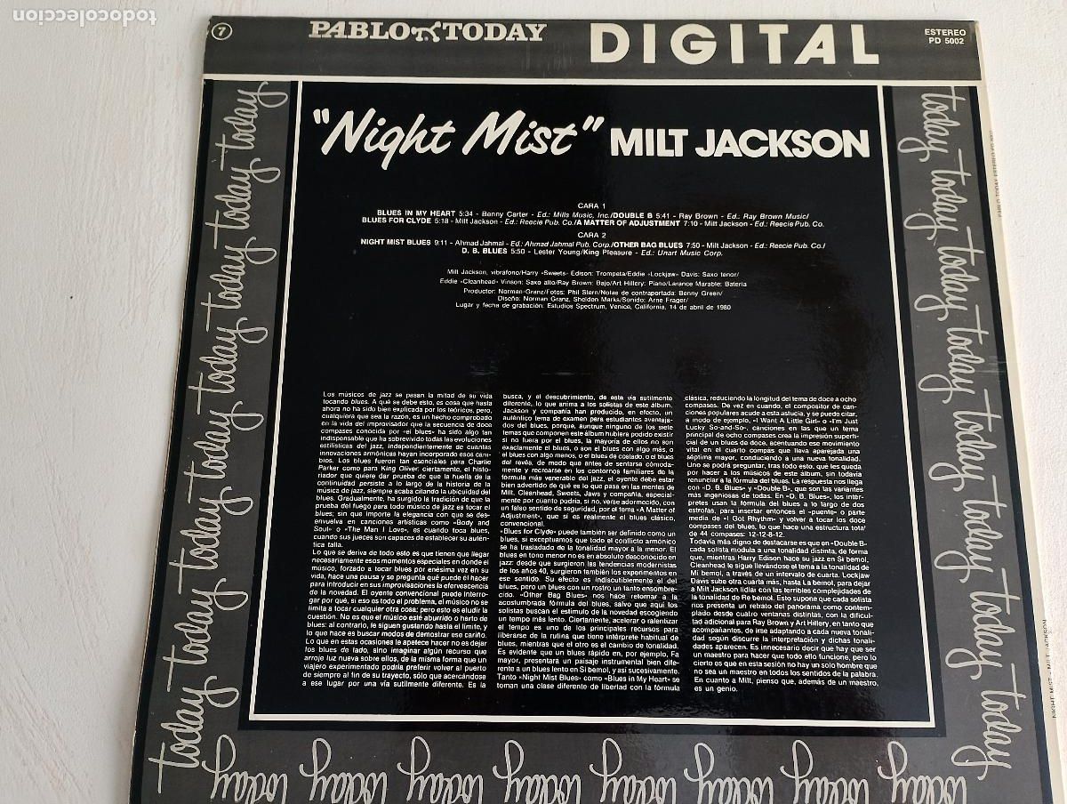 Discos de vinilo: Milt Jackson &ndash; Night Mist, 1981,Jazz - Foto 4