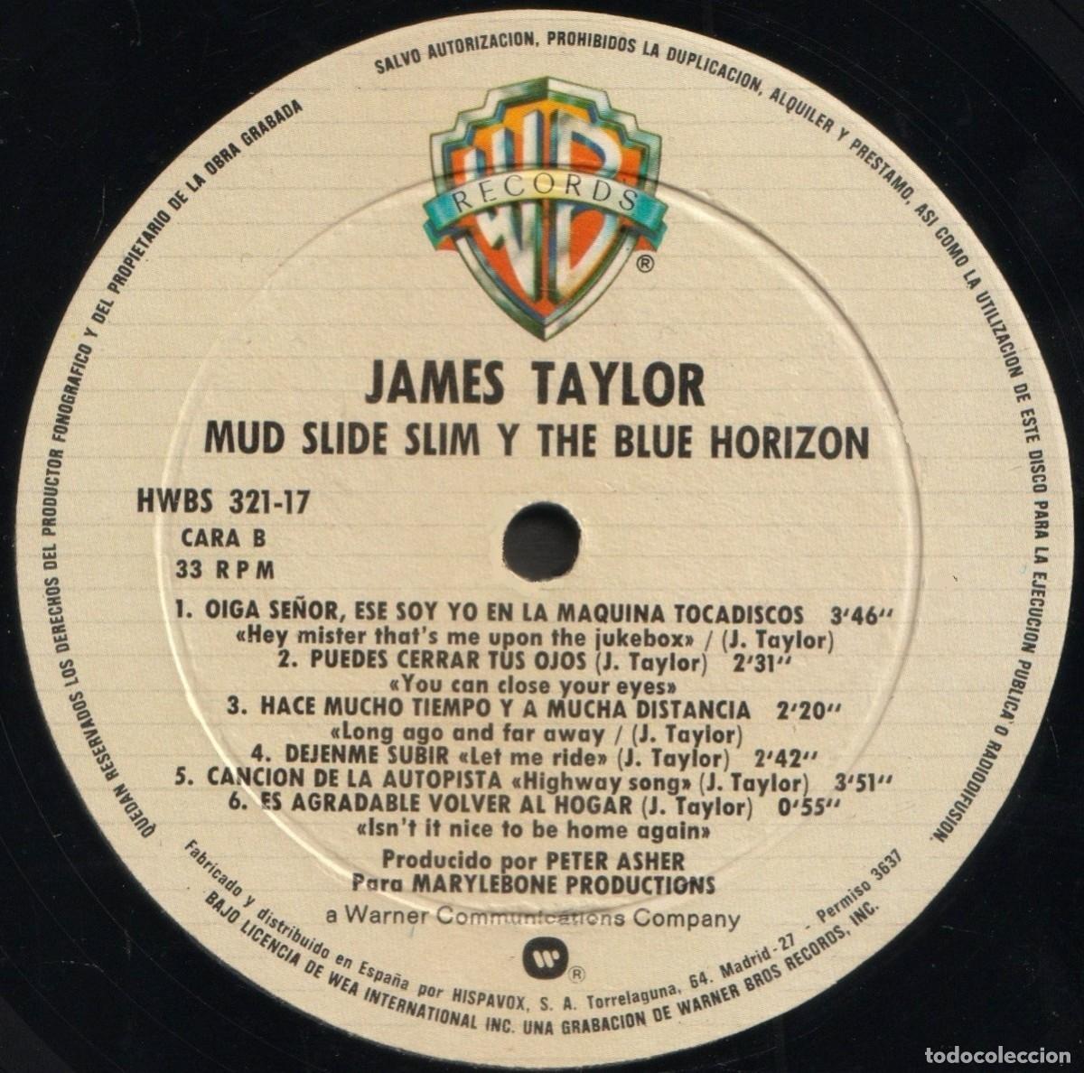 Discos de vinilo: [LP VINILO]. JAMES TAYLOR. MUD SLIME SLIM. - Foto 7