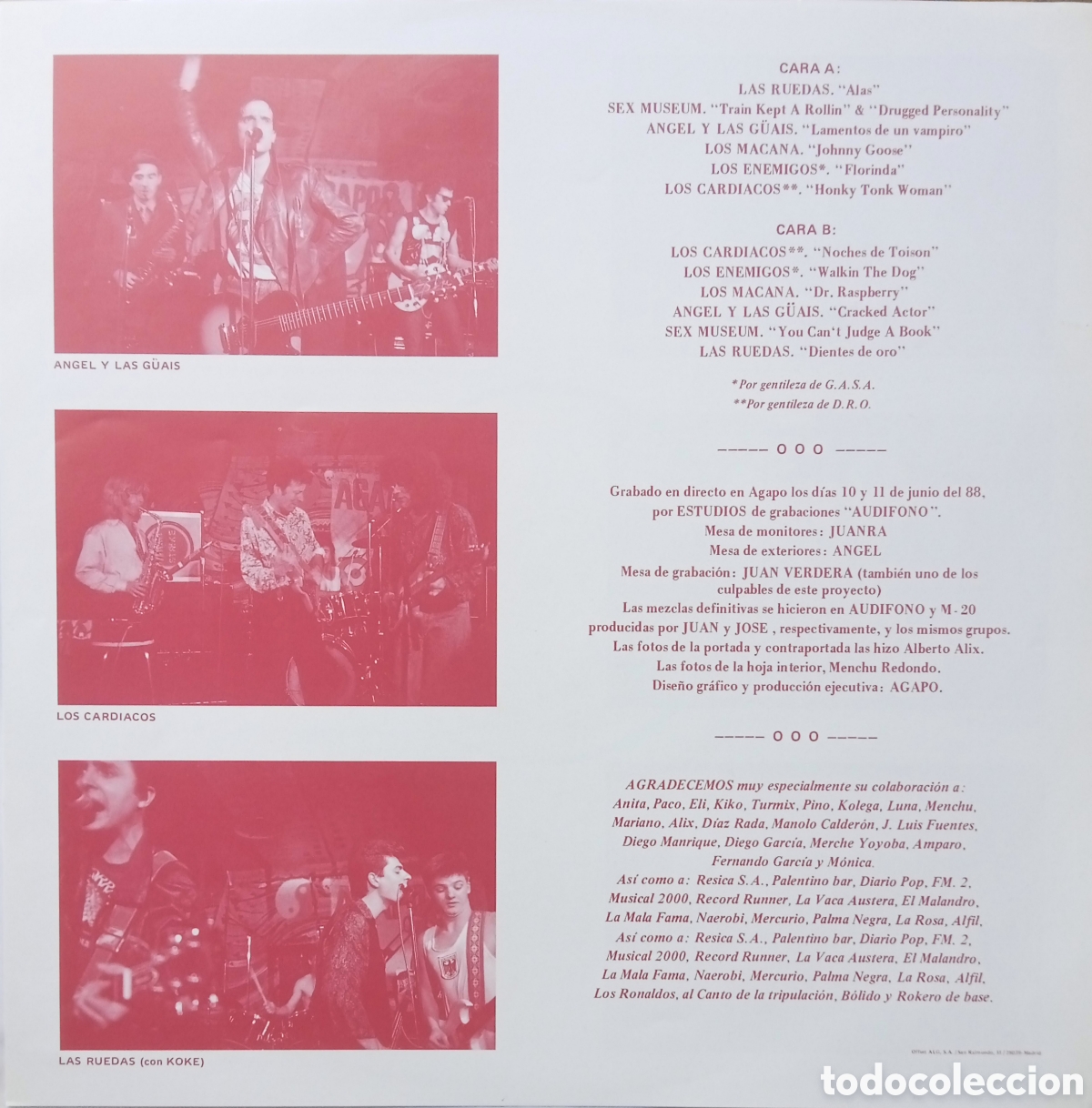 Discos de vinilo: Disco de vinilo Agapo Live - Foto 3