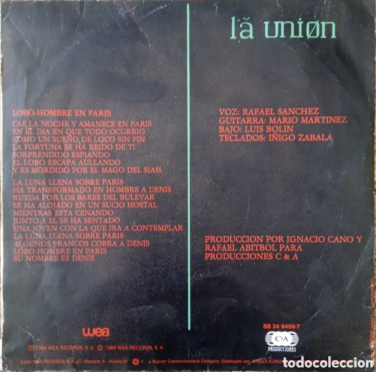 Discos de vinilo: Disco de vinilo La Uni&oacute;n (Single) - Foto 2