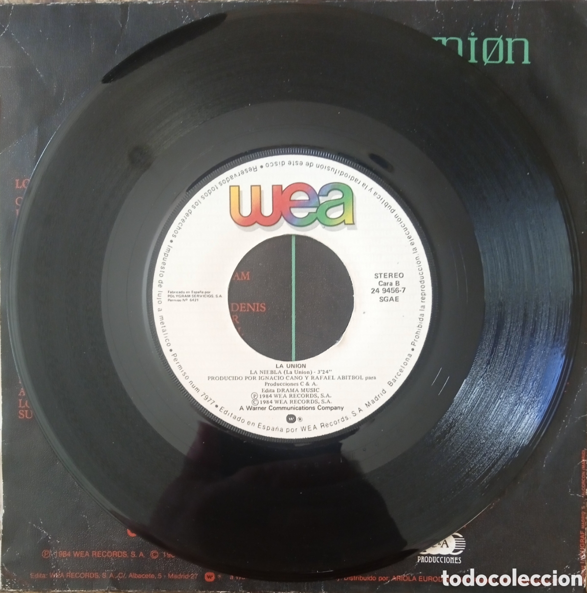 Discos de vinilo: Disco de vinilo La Uni&oacute;n (Single) - Foto 4