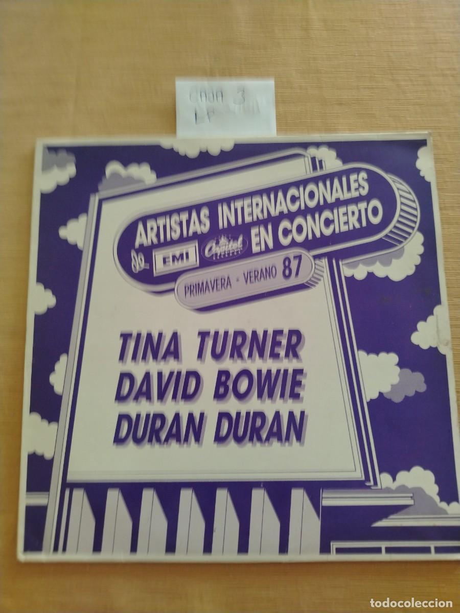 Discos de vinilo: Disco Vinilo LP artistas internacionales en concierto, Tina Turner, David Bowie, Duran duran