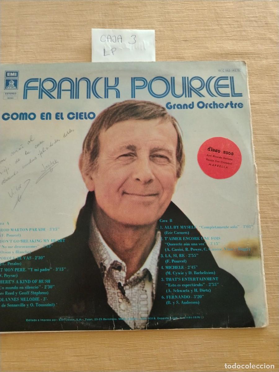 Discos de vinilo: Disco Vinilo LP Franck pourcel, gran orquesta, como en el cielo