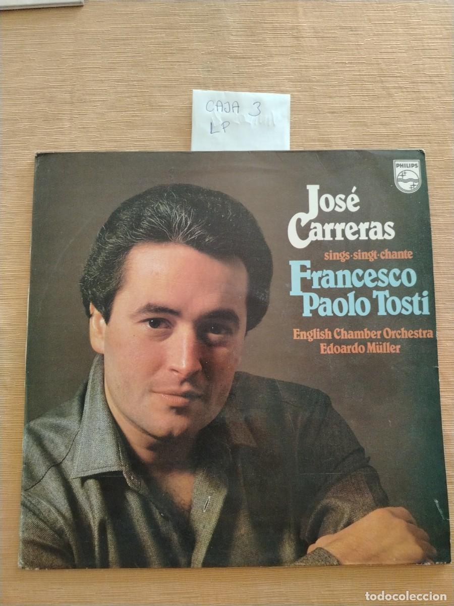 Discos de vinilo: Disco Vinilo LP Jos&eacute; carreras, Francesco Paolo tosti