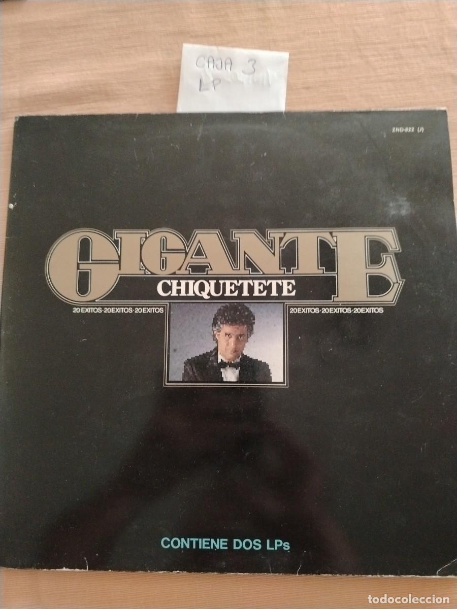 Discos de vinilo: Disco Vinilo LP gigante chiquetete, 20 &eacute;xitos, contiene 2 lps