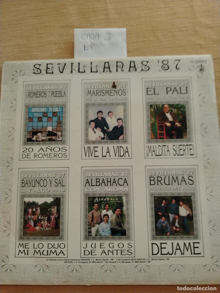 Discos de vinilo: Disco Vinilo LP sevillanas 87, cantores de hispalis, amigos de gines