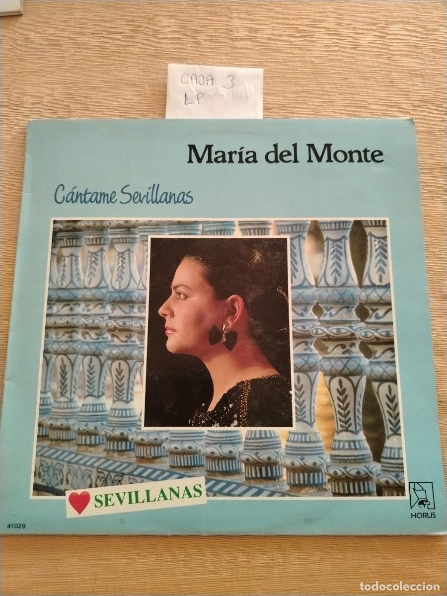 Discos de vinilo: Disco Vinilo LP sevillanas, Maria del Monte, cantame