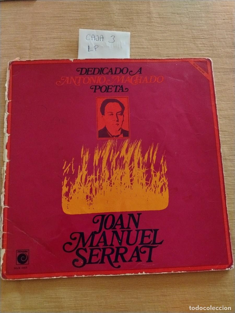Discos de vinilo: Disco Vinilo LP dedicado a Antonio machado poeta, Joan Manuel serrat