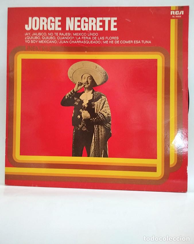 Discos de vinilo: M&eacute;xico: Jorge Negrete. Lineatres RCA NL 40608