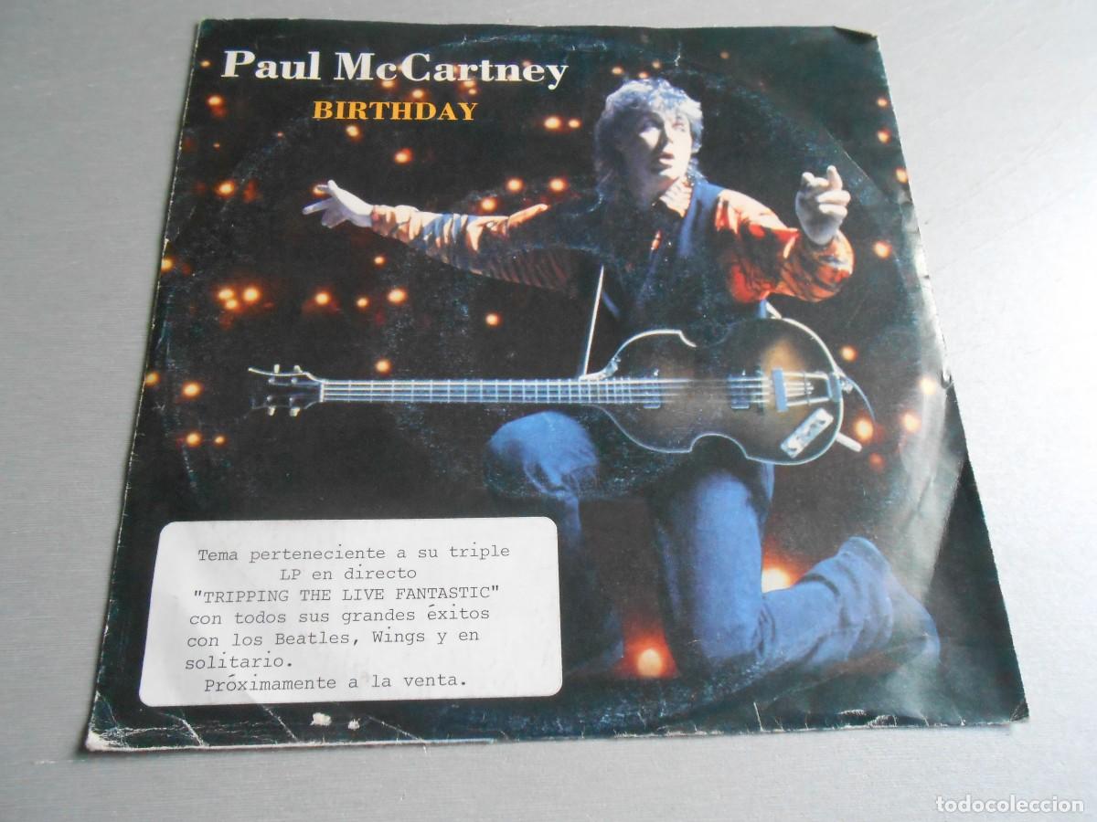Discos de vinilo: PAUL McCARTNEY - BIRTHDAY -, SG, BIRTHDAY + 1, A&Ntilde;O 1990, PARLOPHONE 06-2040857 MADE IN ITALY