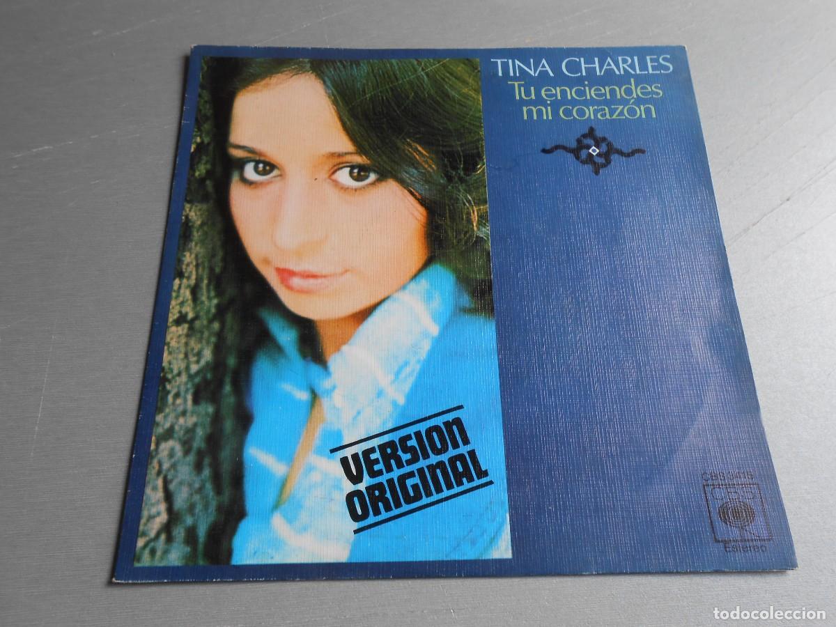 Discos de vinilo: TINA CHARLES - VERSION ORIGINAL -, SG, TU ENCIENDES MI CORAZON + 1, A&Ntilde;O 1975, CBS 3415