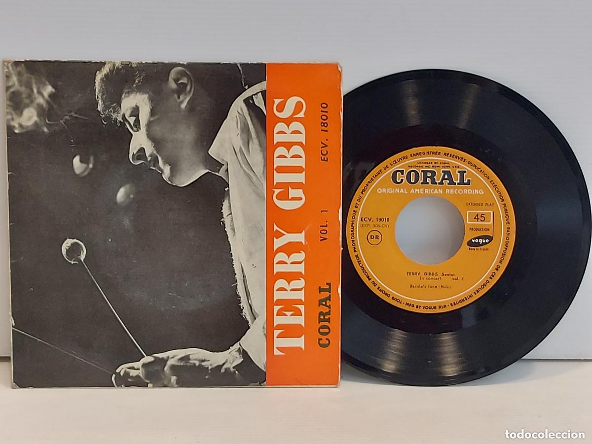 Discos de vinilo: TERRY GIBBS | AT THE PHYTIAN TEMPLE VOL. 1 | EP CORAL ECV 18010 FRANCE | JAZZ 50s | MBC ***