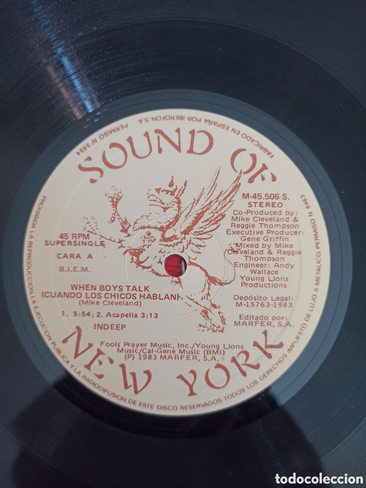 Discos de vinilo: Indeep &ndash; &ldquo;When Boys Talk&rdquo; (1983). - Foto 3