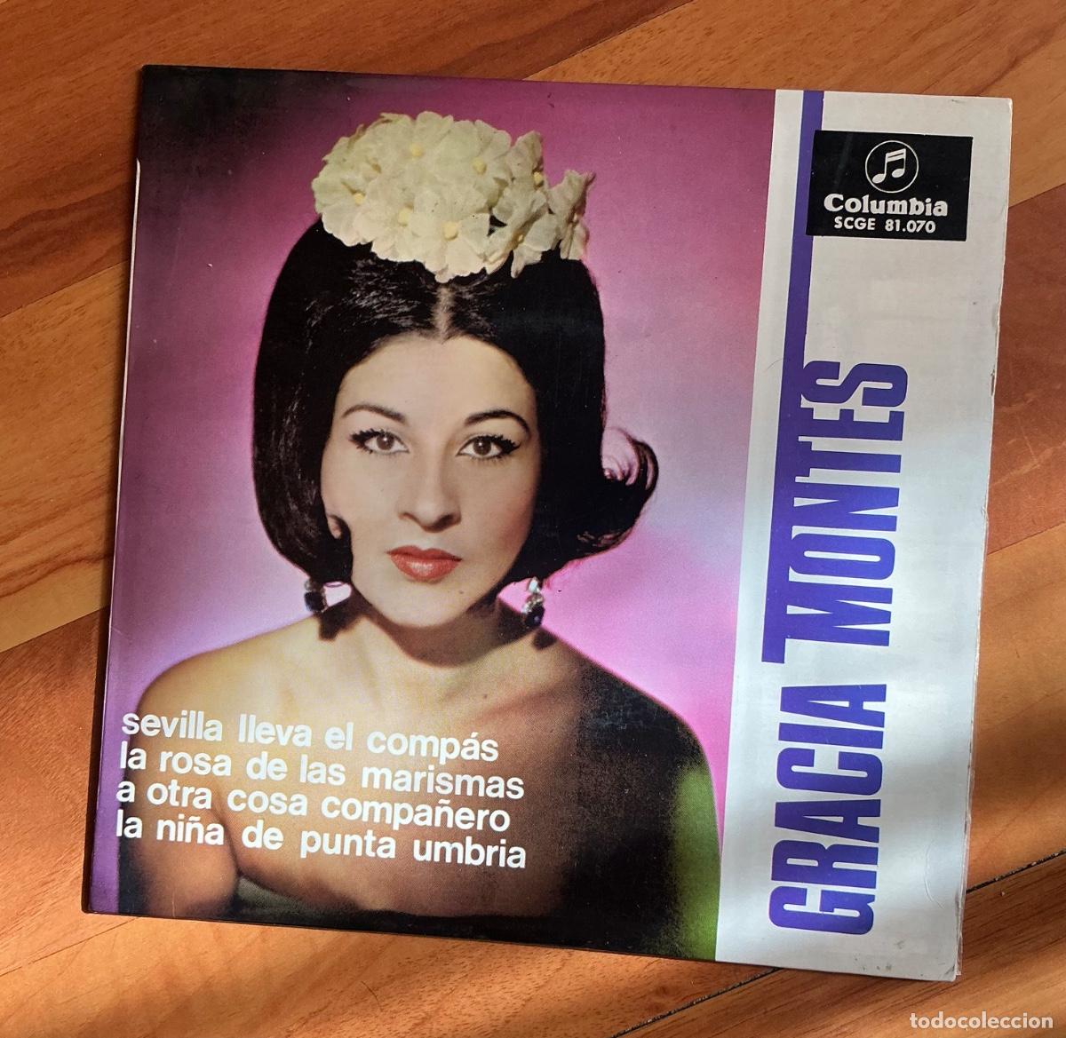 Discos de vinilo: Sevillana lleva el comp&aacute;s. Gracia Montes.