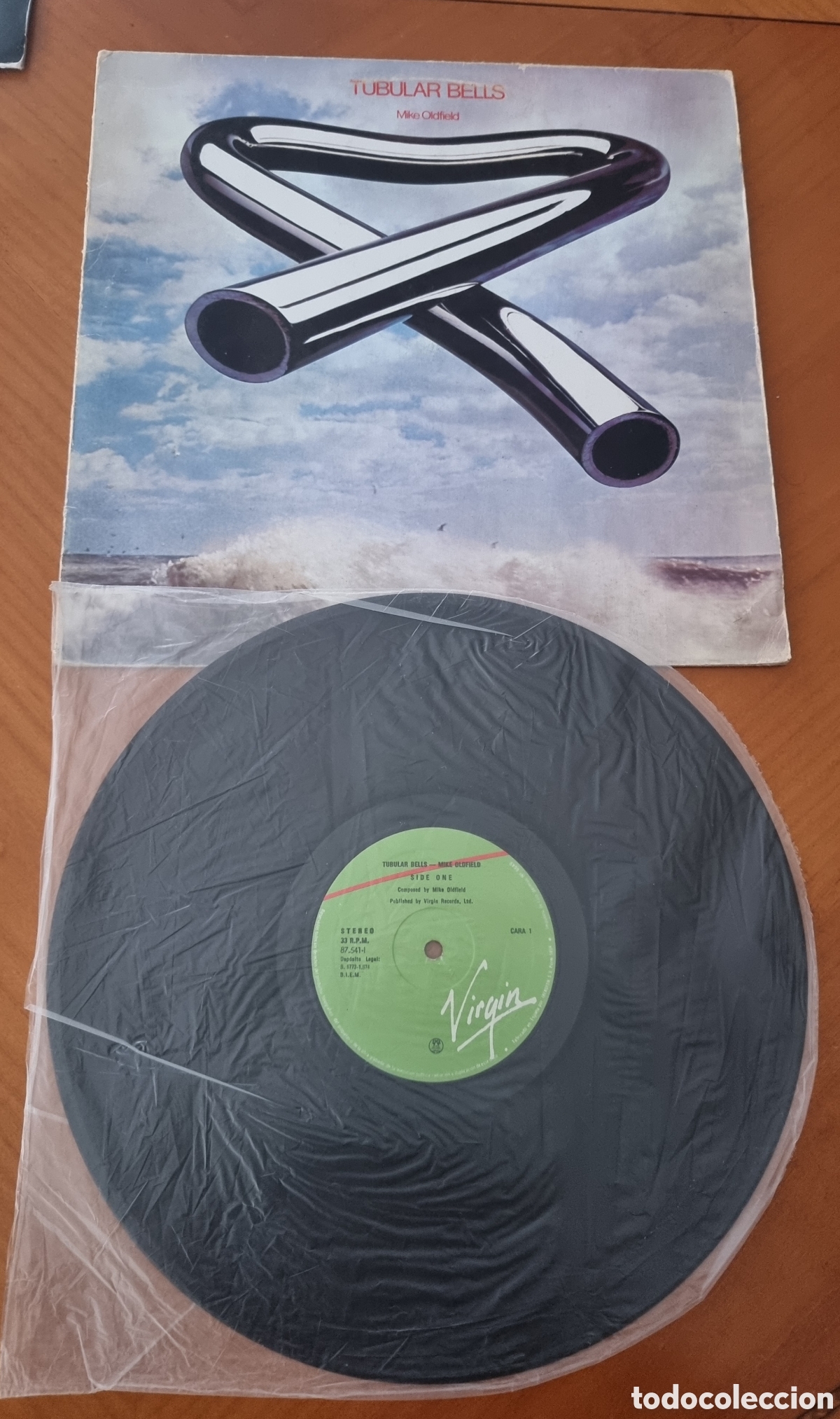 Discos de vinilo: Disco Mike Oldfield Tubular Bells original ved foto
