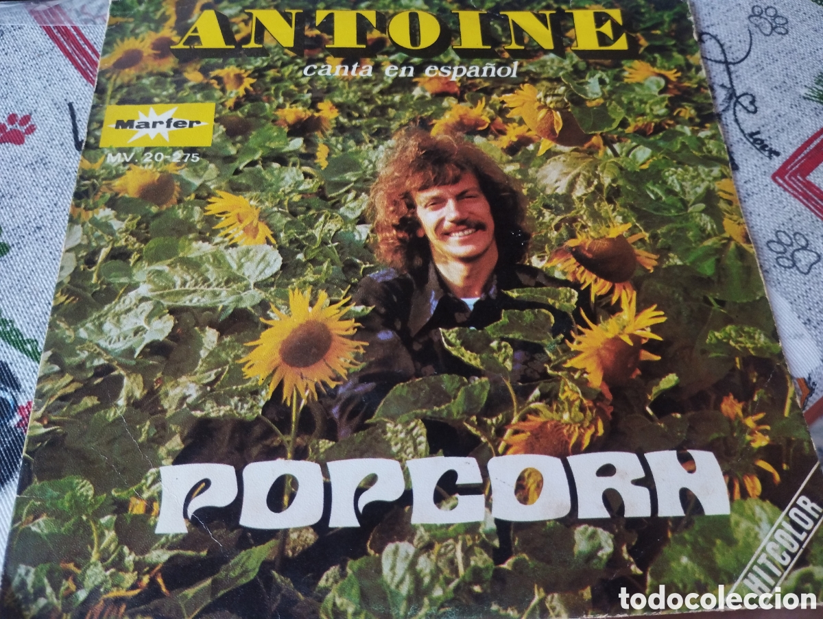 Discos de vinilo: Antoine canta en espa&ntilde;ol Popcorn Marfer a&ntilde;o 1972