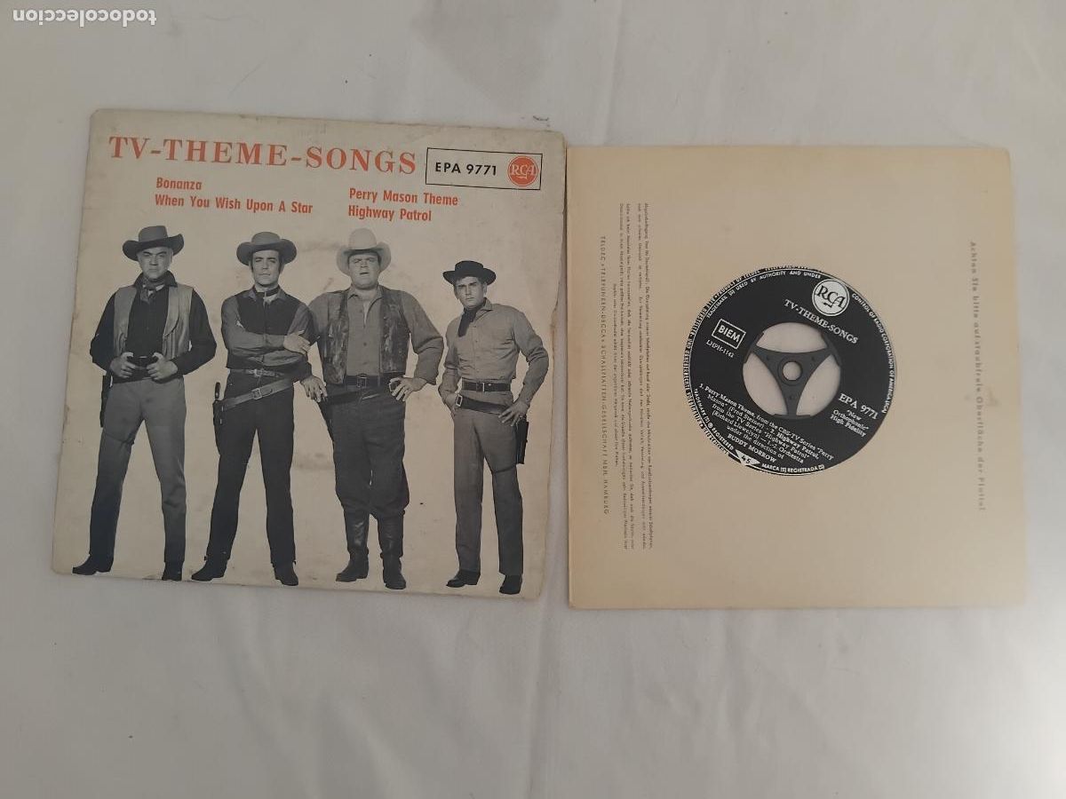 Discos de vinilo: TV-THEME-SONGS EP BONANZA PERRY MASON RCA EPA 9771