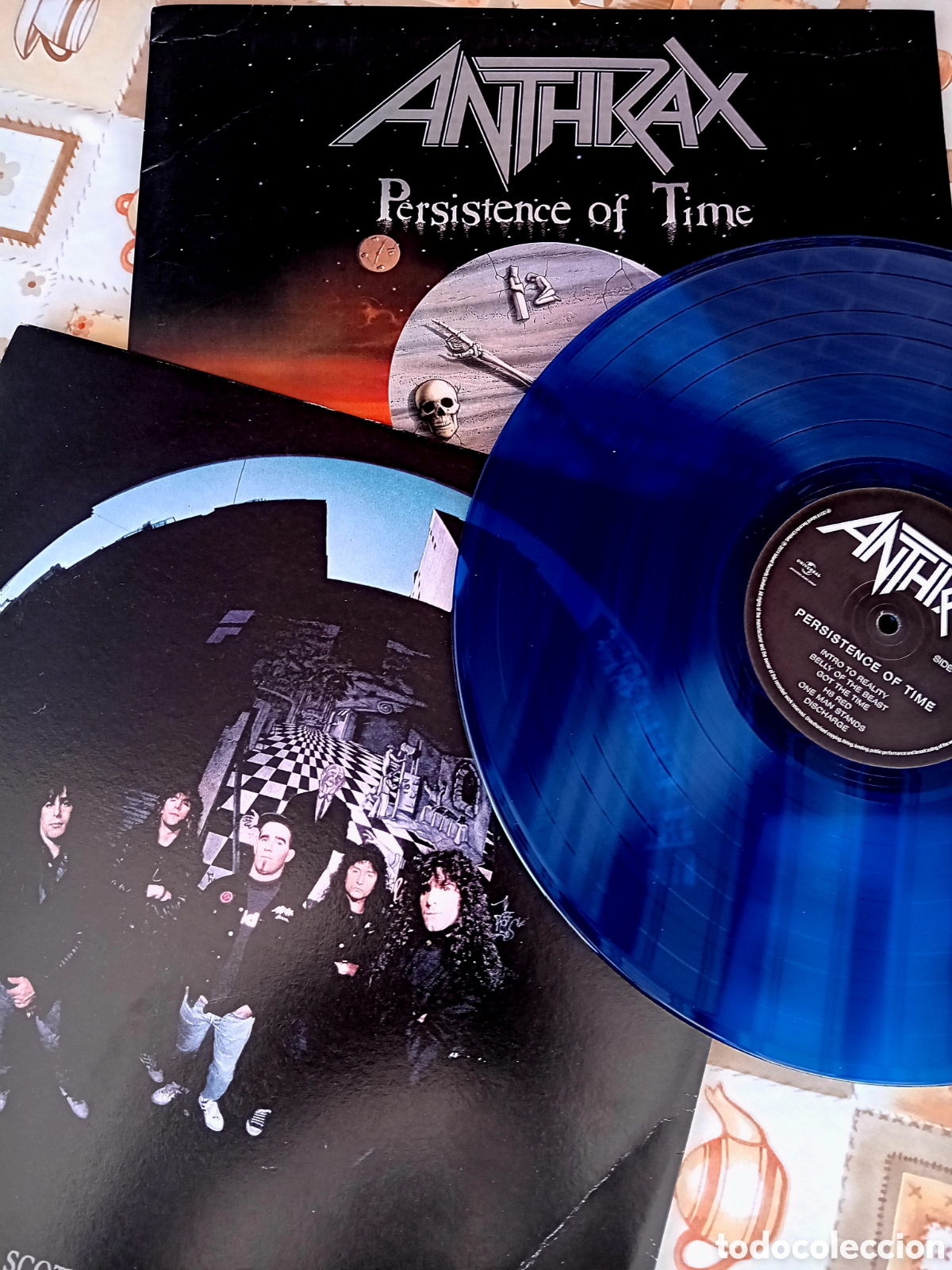 Discos de vinilo: ANTHRAX. PERSISTENCE OF TIME. 2014. VINILO AZUL - Foto 4