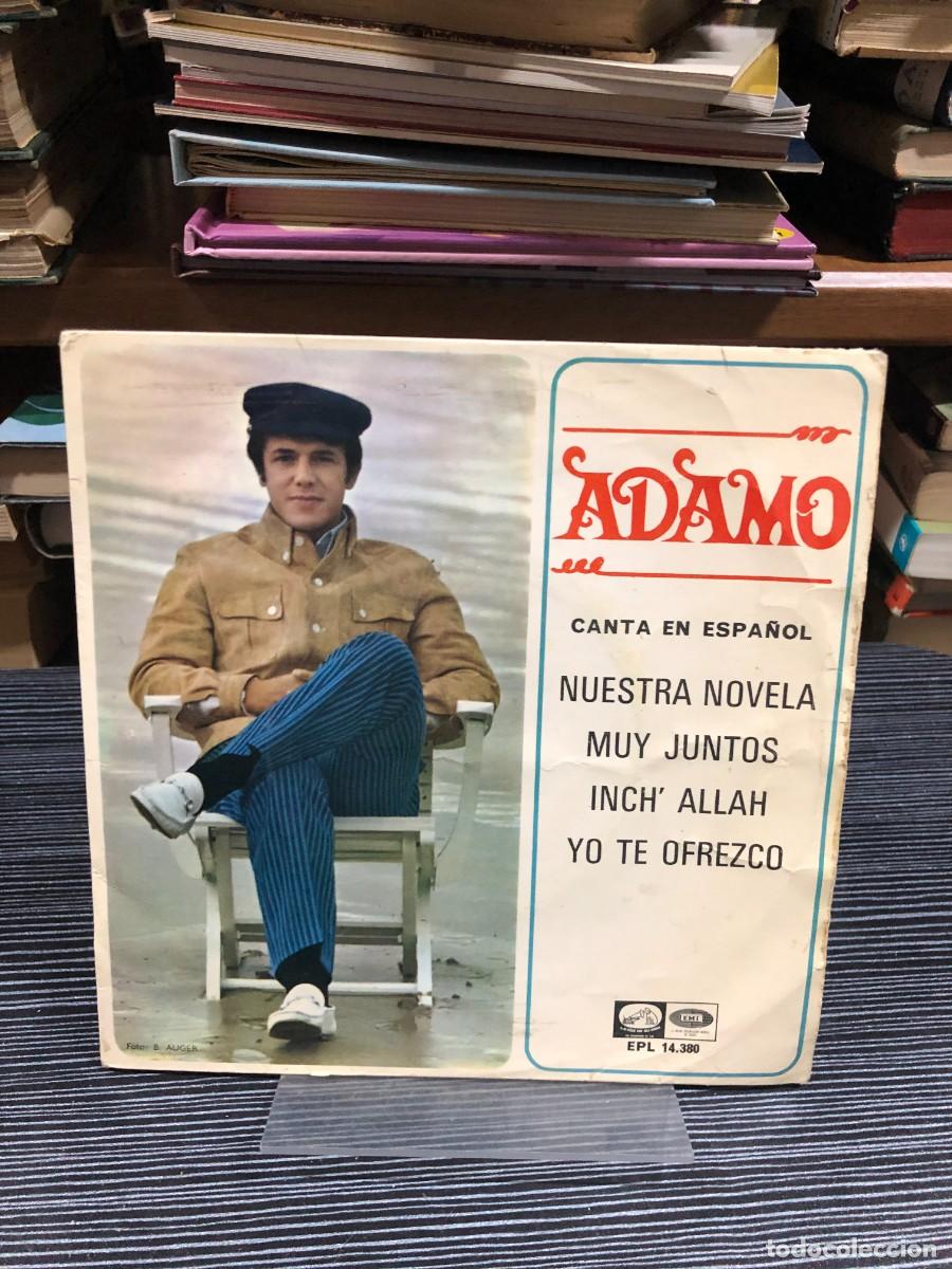 Discos de vinilo: Canta en espa&ntilde;ol: Nuestra novela / Inch' Allah (EPL 14.380) Adamo
