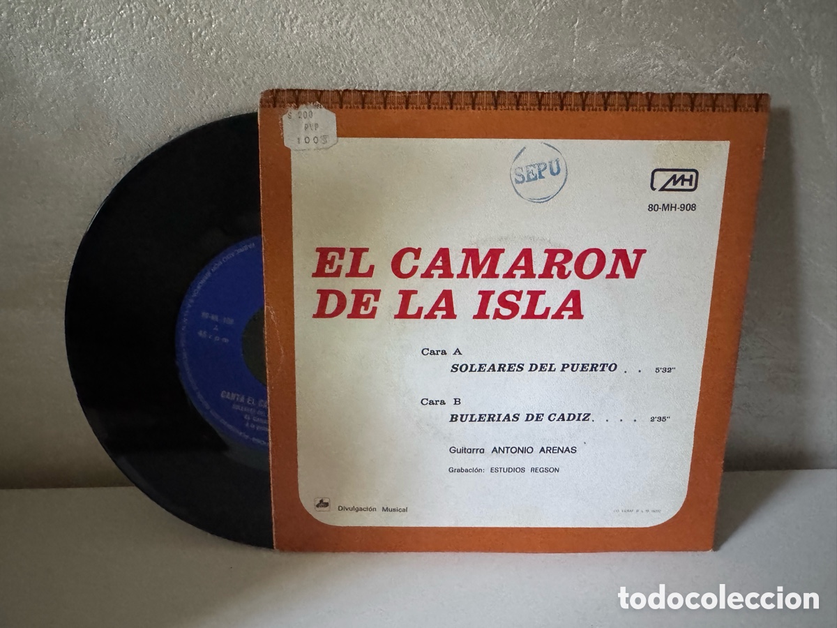 Discos de vinilo: El camar&oacute;n de la Isla - Soleares del puerto - Foto 2