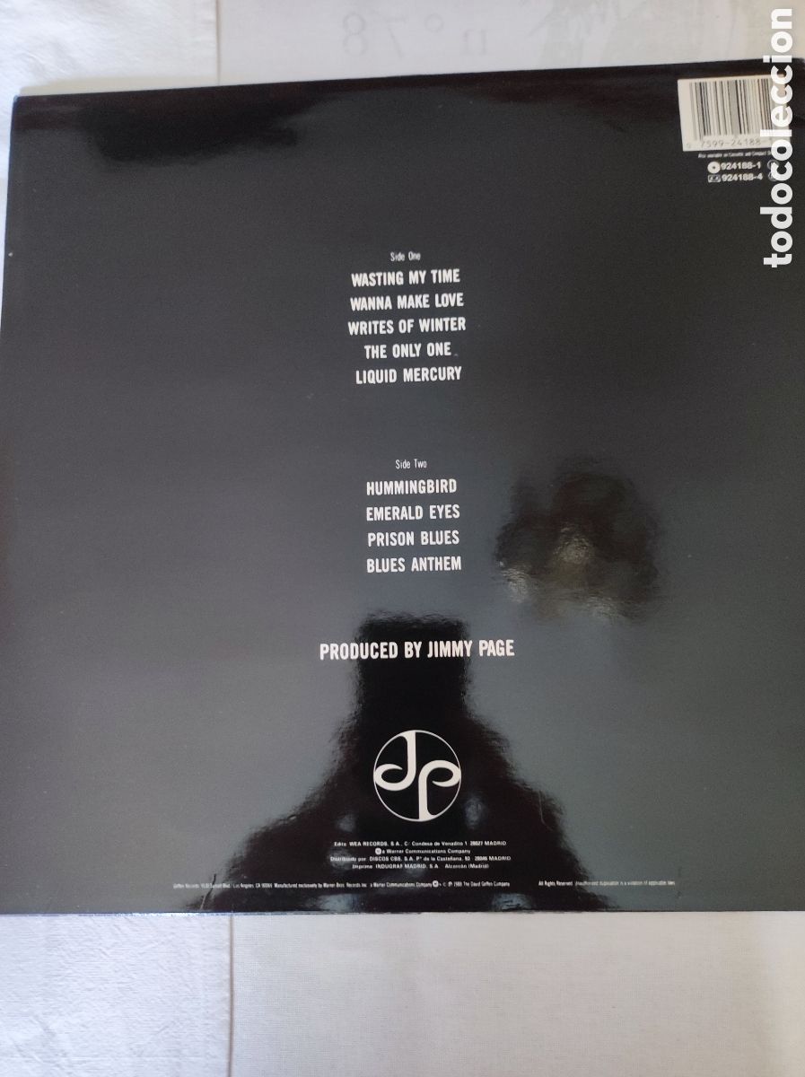 Discos de vinilo: JIMMY PAGE - OUTRIDER - Foto 2