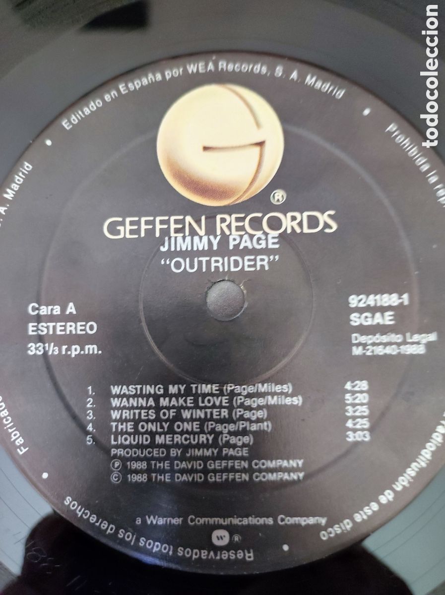 Discos de vinilo: JIMMY PAGE - OUTRIDER - Foto 5
