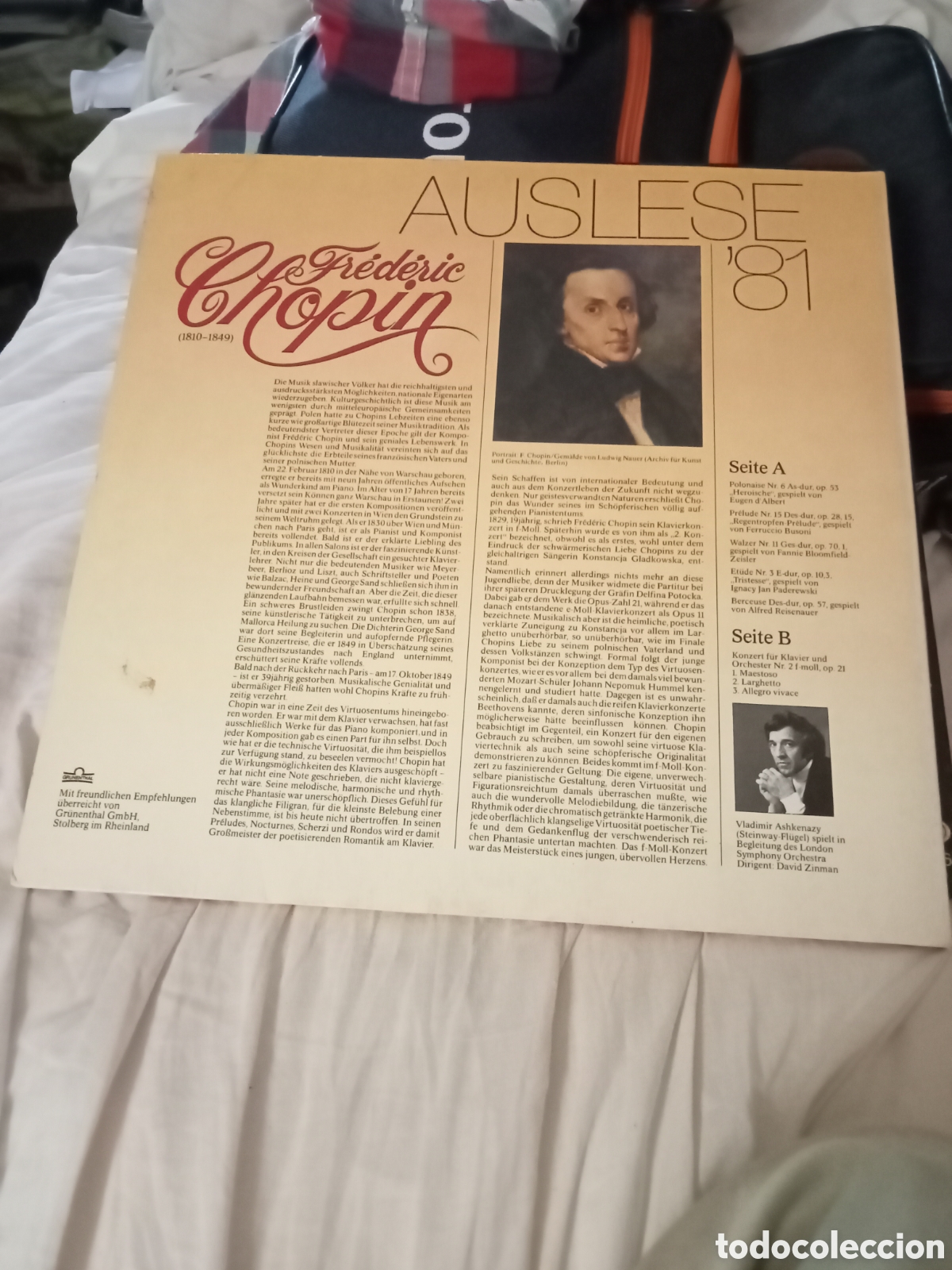 Discos de vinilo: Auslese 81Frederic Chopin - Foto 2