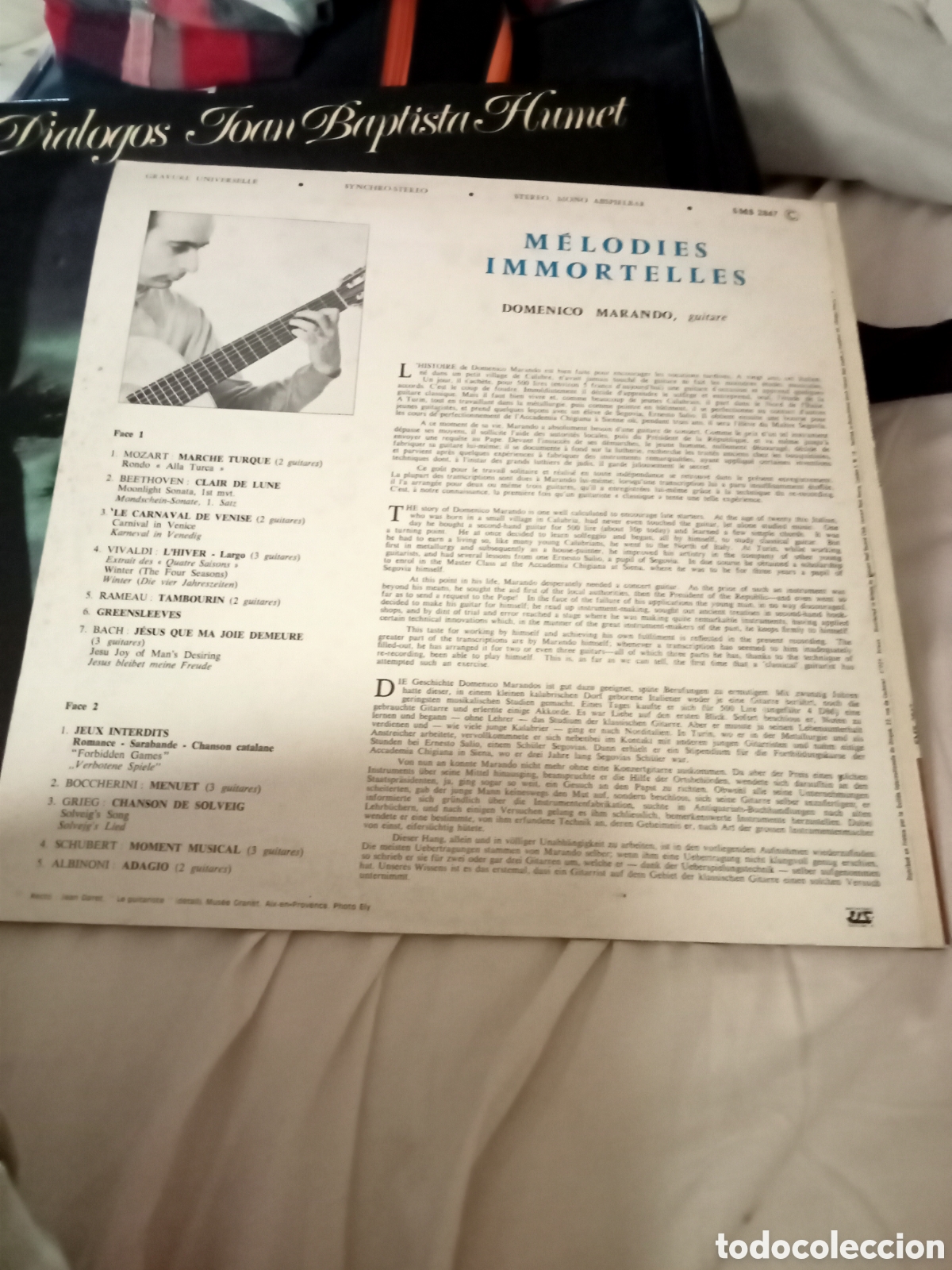 Discos de vinilo: Inmortal melodies Domenico Marando - Foto 2