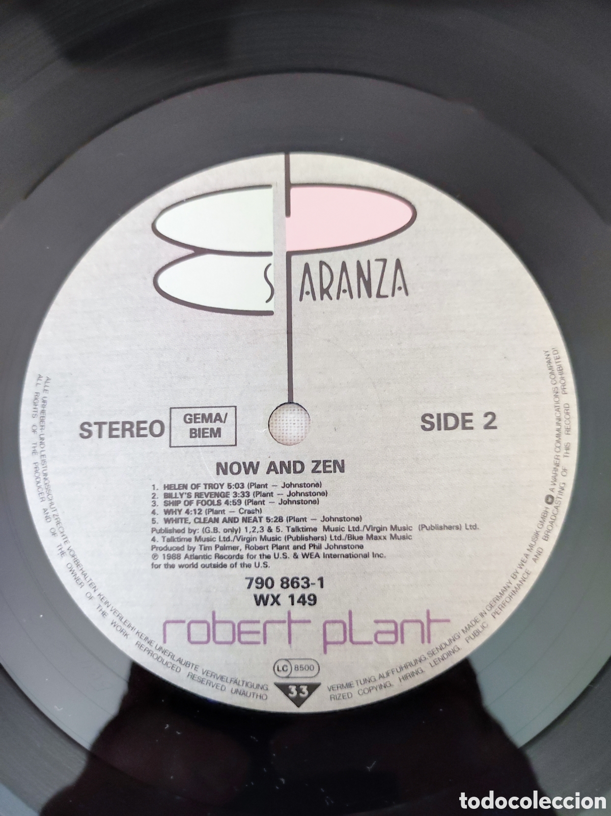 Discos de vinilo: ROBERT PLANT - NOW AND ZEN - Foto 6
