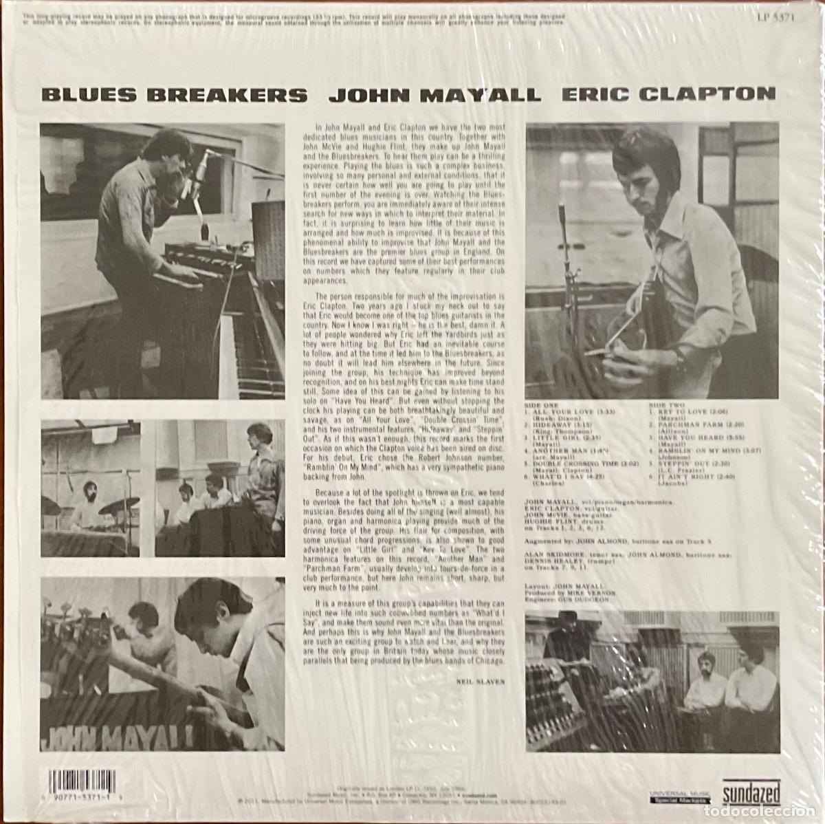 Discos de vinilo: JOHN MAYALL WITH ERIC CLAPTON - BLUES BREAKERS - Foto 2
