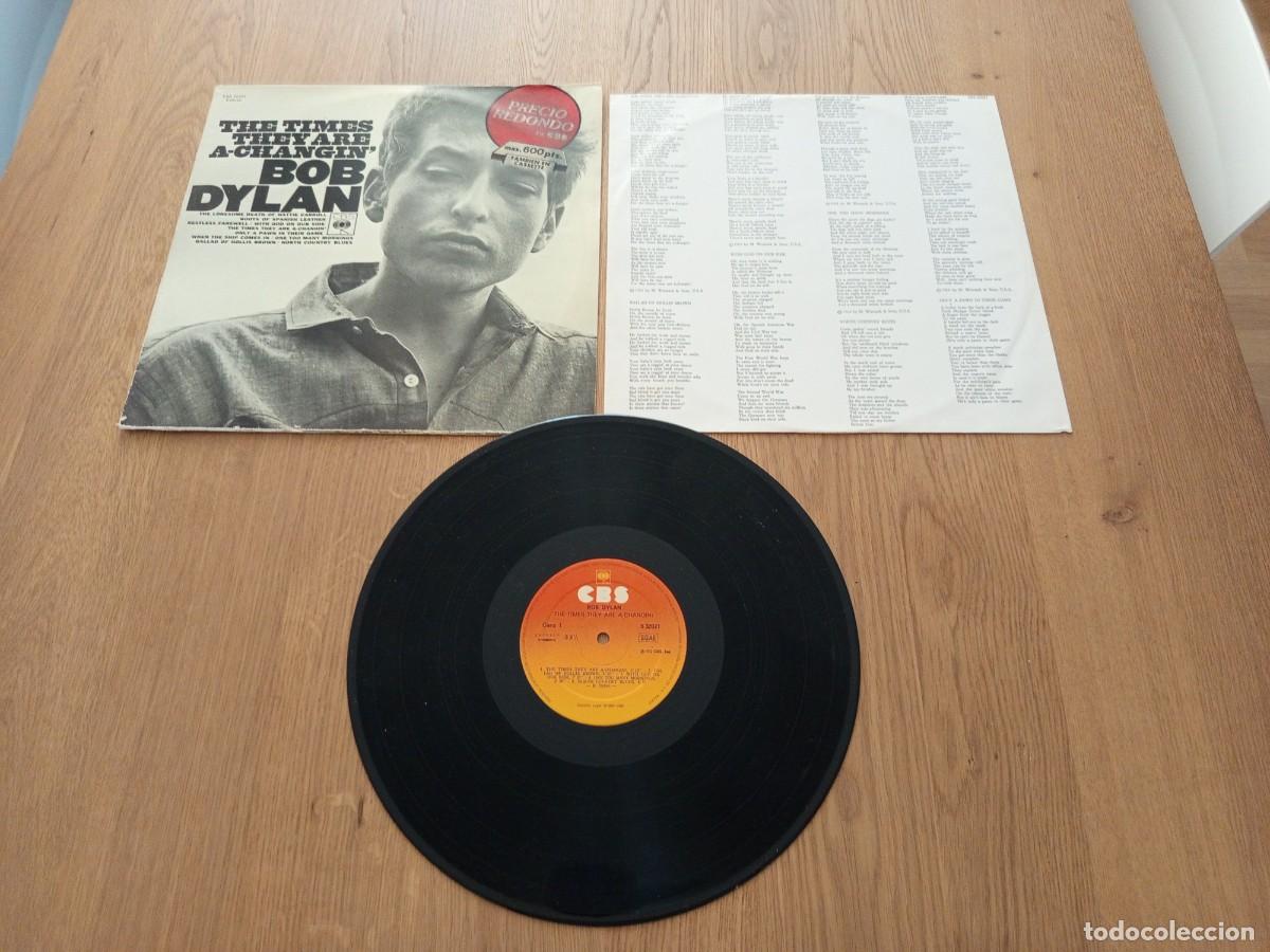 Discos de vinilo: JOYA LP BOD DYLAN. THE TIMES THEY ARE A-CHANGIN / SELLO CBS 32021 / A&Ntilde;O 1972 7 COMPLETO.