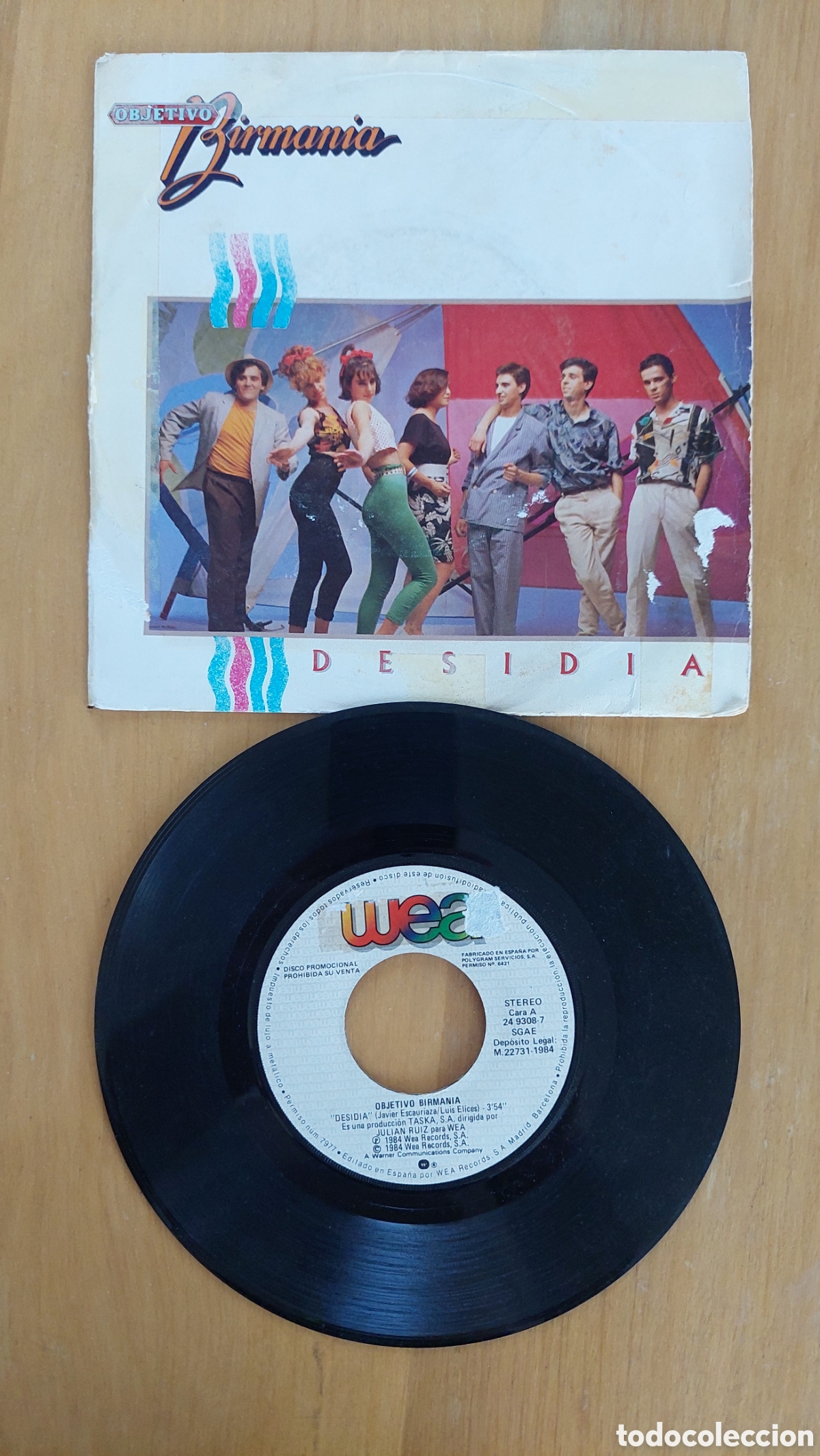 Discos de vinilo: OBJETIVO BIRMANIA DESIDIA WEA 1984 - Foto 3