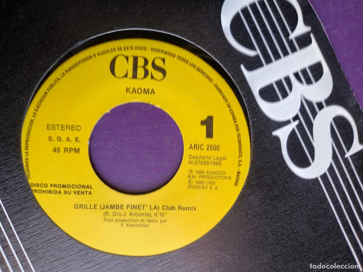 Discos de vinilo: Kaoma &ndash; Grille (Jamb&eacute; Finet'La) - Sg CBS 1990 PROMO - ELECTRONICA DISCO HOUSE
