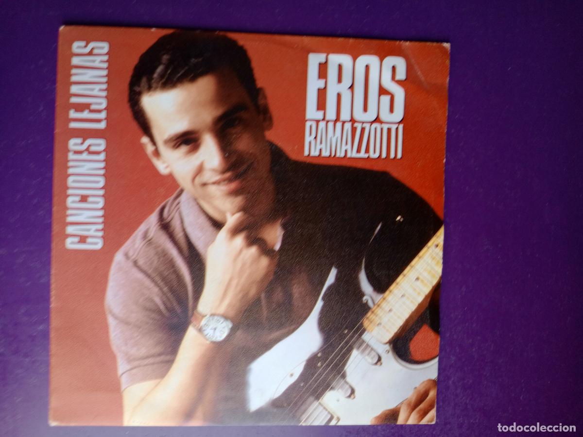 Discos de vinilo: Eros Ramazzotti &lrm;- CANCIONES LEJANAS - EN ESPA&Ntilde;OL - Sg HISPAVOX 1990 - ITALIA POP