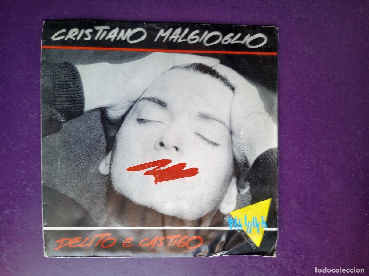 Discos de vinilo: Cristiano Malgioglio &ndash; Delito E Castigo - Sg PASAROCK 1989 - ITALIA POP 90'S DISCO