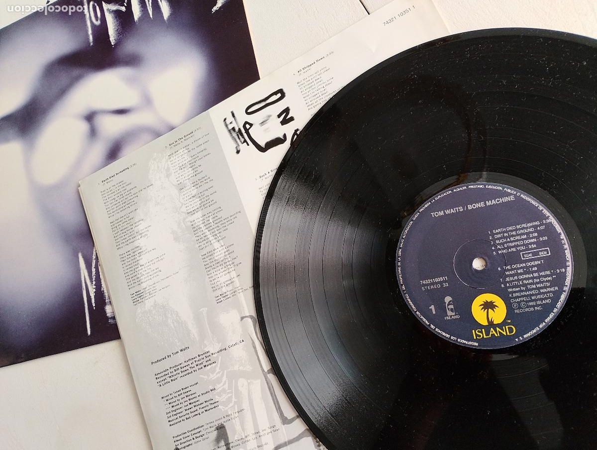 Discos de vinilo: Tom Waits &ndash; Bone Machine, 1992, ed espa&ntilde;ola, Incluye insert - Foto 3