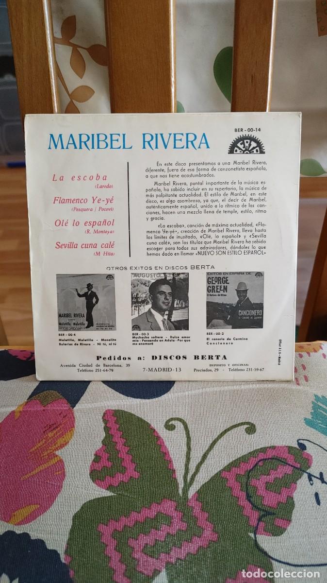 Discos de vinilo: MARIBEL RIVERA-EP LA ESCOBA +3 - Foto 2