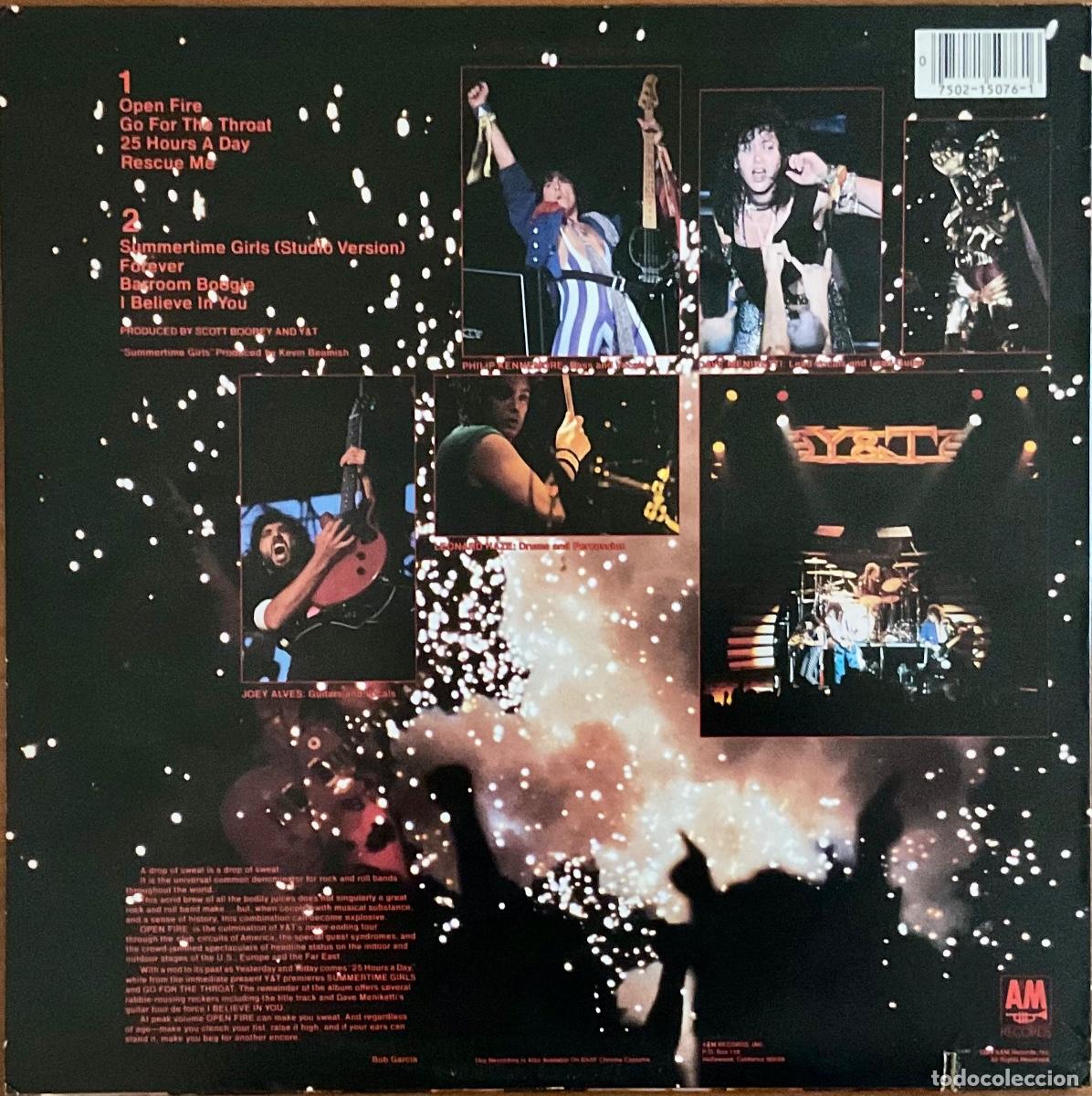 Discos de vinilo: Y & T - OPEN FIRE - LIVE - Foto 2