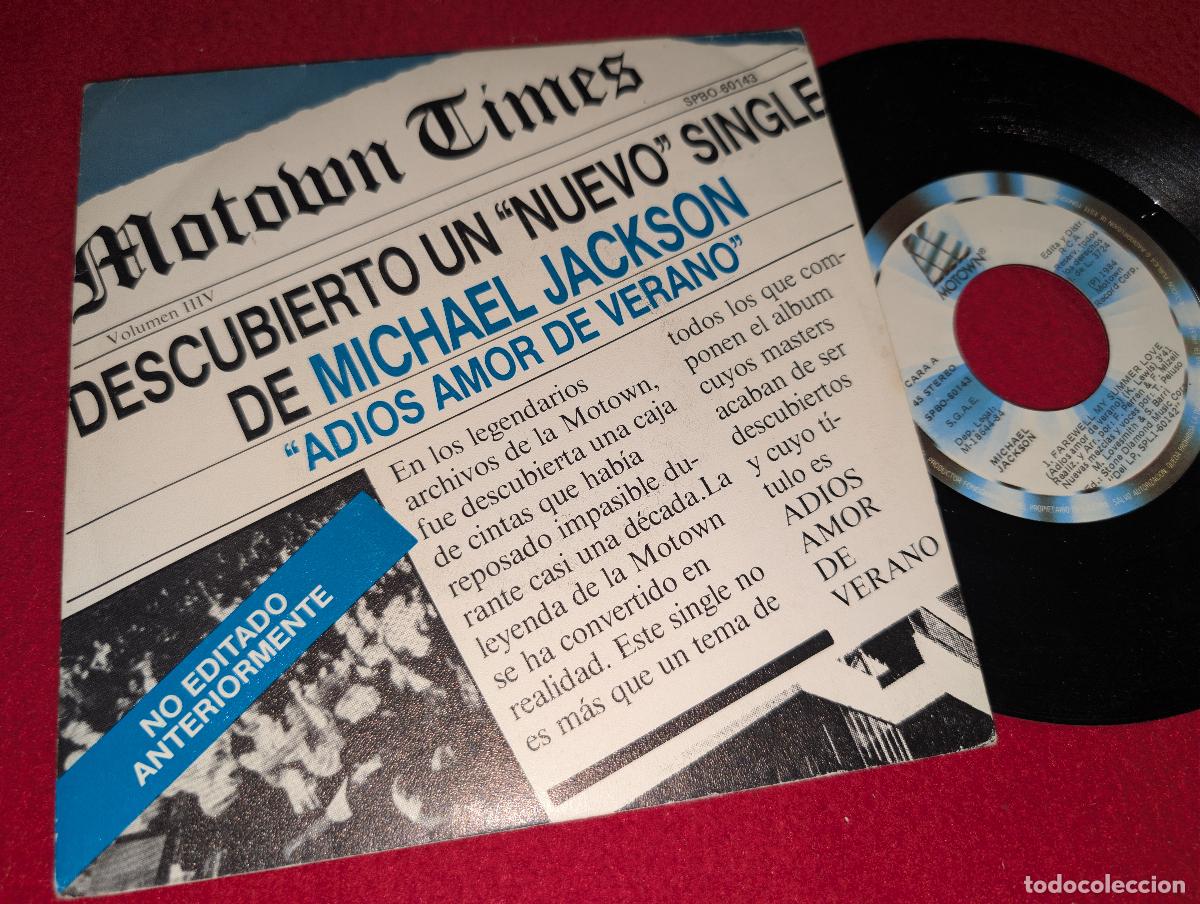 Discos de vinilo: MICHAEL JACKSON Farewell my summer love/Call on me 7'' SINGLE 1984 Motown SPAIN ESPA&Ntilde;A