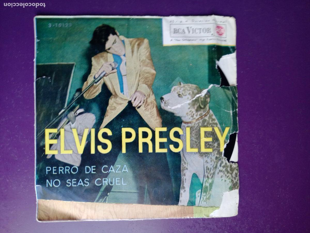 Discos de vinilo: Elvis Presley &ndash; Perro De Caza / No Seas Cruel - Sg RCA EDICION DE 1962 - CON USO