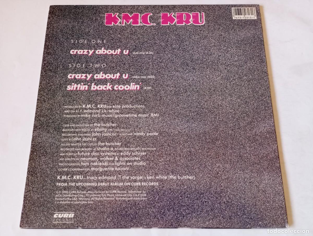 Discos de vinilo: K.M.C. Kru &ndash; Crazy About U - 1990 - Foto 2