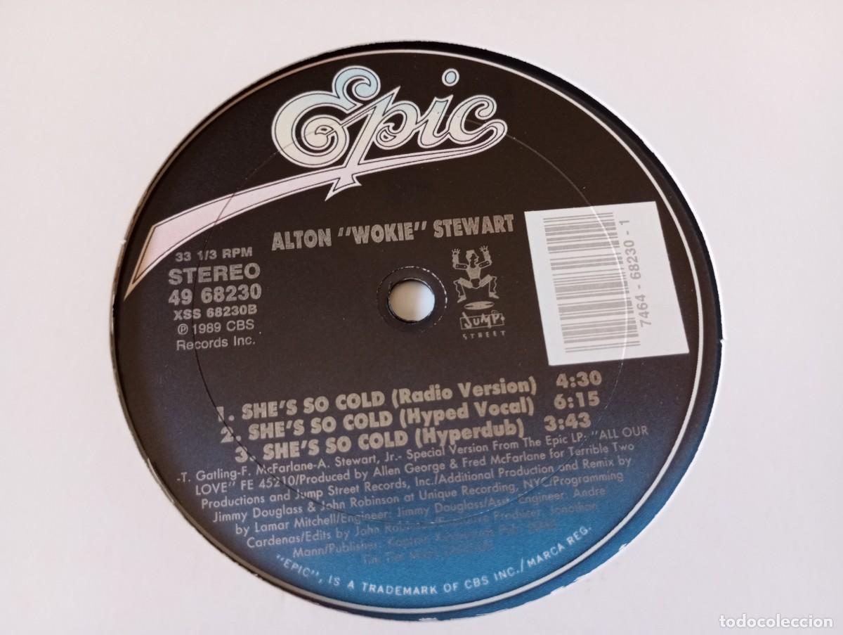 Discos de vinilo: Alton &rdquo;Wokie&rdquo; Stewart &ndash; She's So Cold (Mixes) - 1989