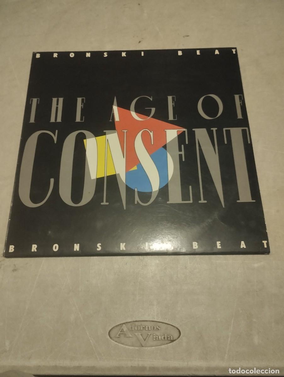 Discos de vinilo: BRONSKI BEAT LP THE AGE OF CONSENT ENCARTE LETRAS