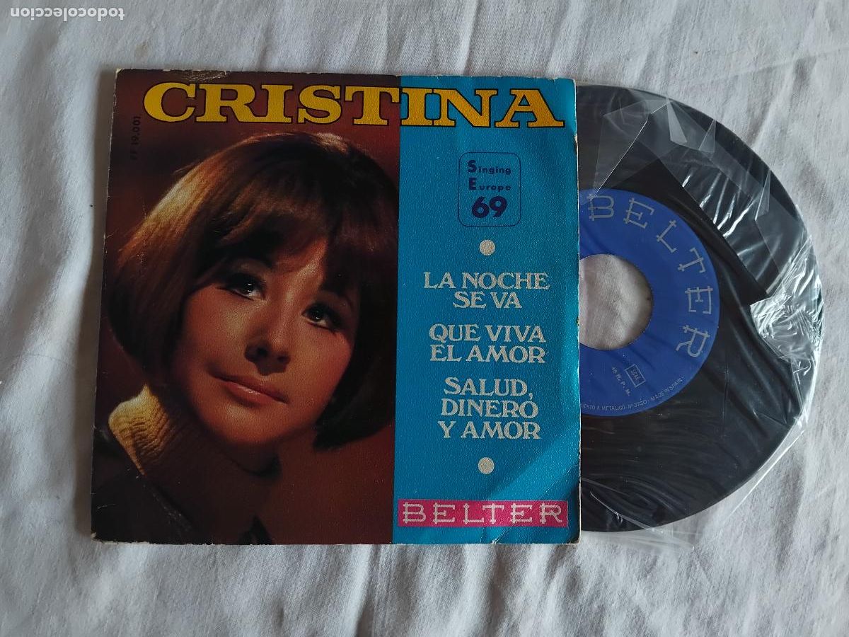 Discos de vinilo: CRISTINA. LA NOCHE SE VA + 3. EP BELTER 1969.